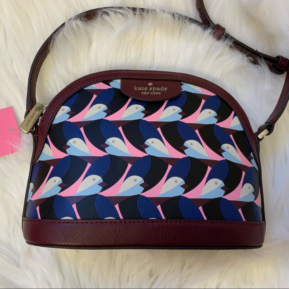 Kate Spade Sylvia Geo Birds Dome Crossbody Bag NWT - Picture 4 of 14